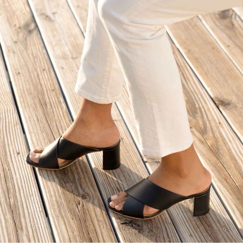 Nisolo Black Leather Heel